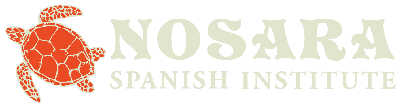 Nosara Spanish Institute — orange sea turtle and school name